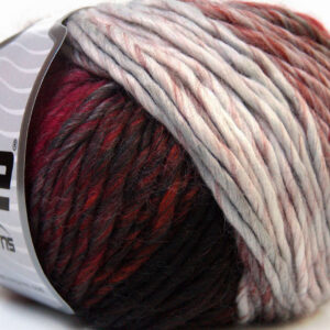 8x50gr Vivid Wool Burgundy, Brown, Black, Grey
