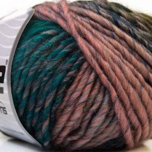 8x50gr Vivid Wool Light Pink, Black, Green, Blue, Purple