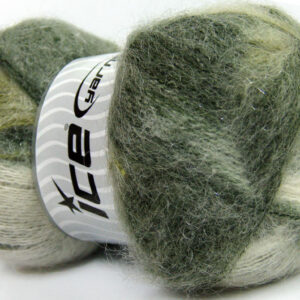 4x100gr Bermuda Mohair Green Shades, White