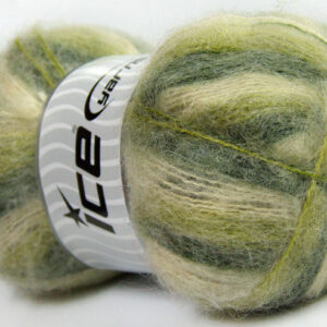 4x100gr Bermuda Mohair Green Shades, Cream