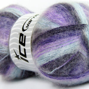 4x100gr Bermuda Mohair Maroon, Purple, Lilac, Light Blue