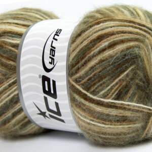 4x100gr Angora Supreme Color Green, Camel, White