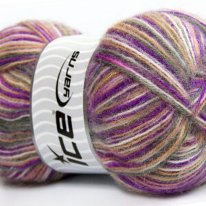4x100gr Angora Supreme Color Lavender, Grey, White, Camel