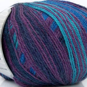 4x100gr Alpaca Fine Magic Purple, Maroon, Blue, Turquoise