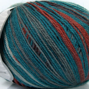 4x100gr Alpaca Fine Magic Teal, Grey, Copper
