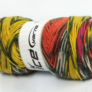 4x100gr Bonito Ethnic Yellow, Orange, Pink, Khaki