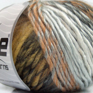 8x50gr Vivid Wool Brown Shades, Grey Shades