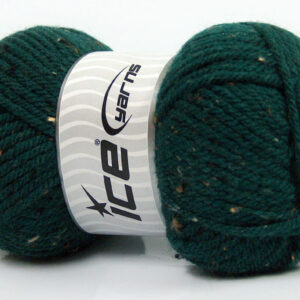 4x100gr Wool Tweed Superbulky Dark Green