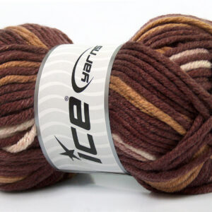 4x100gr AntiPilling Color Bulky Brown Shades, Cream