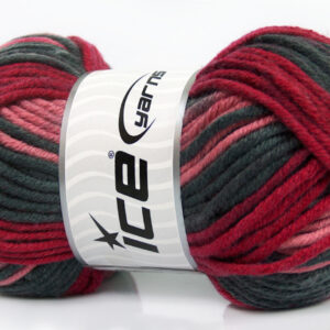 4x100gr AntiPilling Color Bulky Grey, Burgundy, Pink