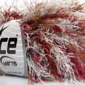 8x50gr Long Eyelash Colorful Brown, Burgundy, Light Grey