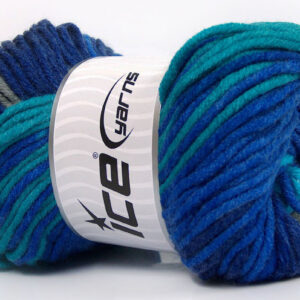 4x100gr Batik Chunky Blue Shades, Turquoise, Grey