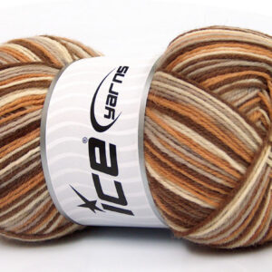 4x100gr Print Sock Brown Shades, Camel