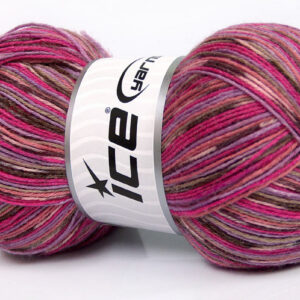 4x100gr Bamboo Sock Pink Shades, Brown, Lilac