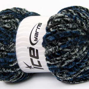 4x100gr Chenille Safari Black, Blue, Grey
