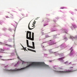 4x100gr Chenille Baby Colors Lilac Shades, White
