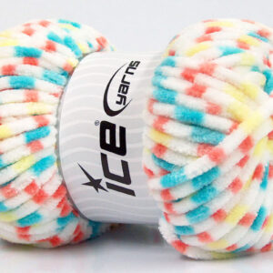 4x100gr Chenille Baby Colors Salmon, Turquoise, Yellow, White