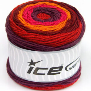 2x200gr Cakes Aran Burgundy, Orange, Pink, Maroon, Red