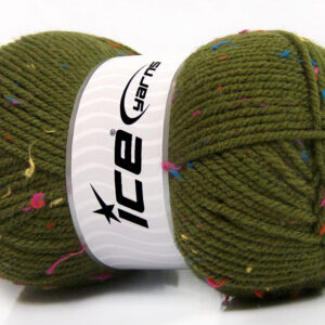 4x100gr Favorite Tweed Dark Green, Rainbow