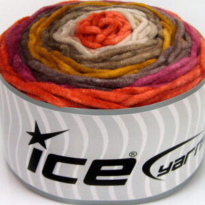 2x150gr Cakes Chenille Fuchsia, Brown Shades, Gold, Beige, Orange