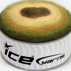 2x200gr Cakes Angora Green Shades, Cream, Brown