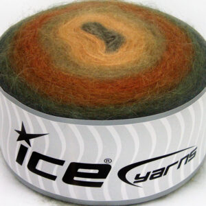 2x200gr Cakes Angora Brown Shades, Khaki, Light Salmon