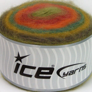 2x200gr Cakes Angora Green Shades, Orange, Red, Camel