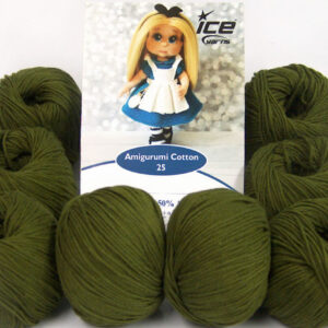 8x25gr Amigurumi Cotton 25 Dark Khaki