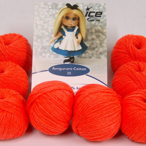 8x25gr Amigurumi Cotton 25 Neon Orange