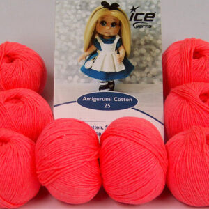 8x25gr Amigurumi Cotton 25 Neon Salmon