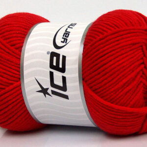 4x100gr Lorena Worsted Tomato Red