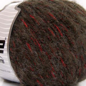 4x100gr Alpaca Shine Dark Brown, Red