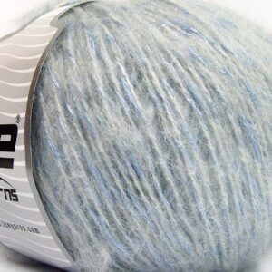 4x100gr Alpaca Shine Light Grey, Light Blue