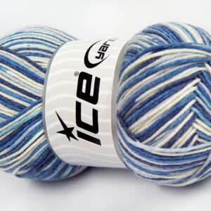 4x100gr Lorena Color Blue Shades, White