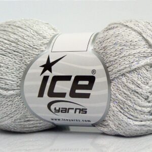8x50gr Elegant Metallic Cotton Off White