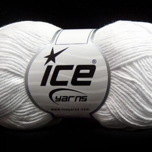 8x50gr Pure Cotton Fine White
