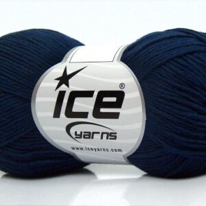 8x50gr Pure Cotton Fine Navy