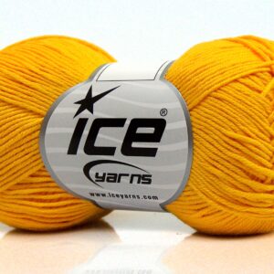 8x50gr Pure Cotton Fine Yellow