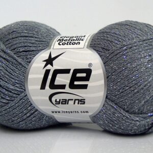 8x50gr Elegant Metallic Cotton Grey