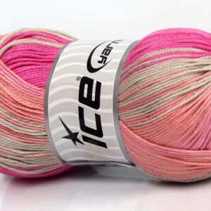 4x100gr Camilla Cotton Magic Pink Shades, Beige