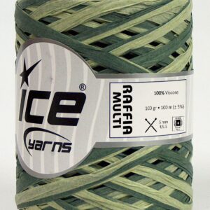 2x100gr Raffia Multi Green Shades