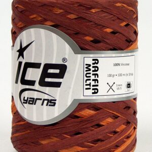 2x100gr Raffia Multi Maroon, Orange