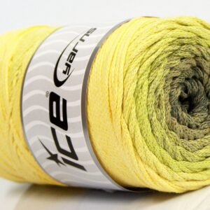 1x250gr Macrame Cotton Magic Green Shades, Yellow