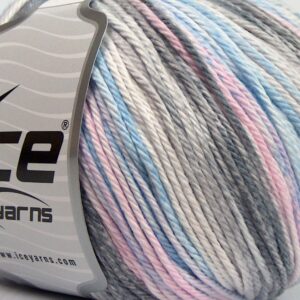 4x100gr Mona Lisa Grey Shades, Light Pink, Light Blue
