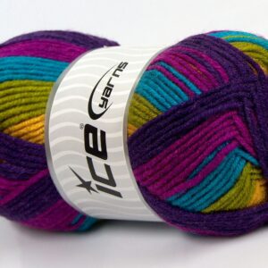 4x100gr Nice Baby Maroon, Fuchsia, Gold, Orange, Green, Turquoise