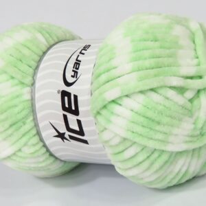 4x100gr Chenille Baby Colors Mint Green, White