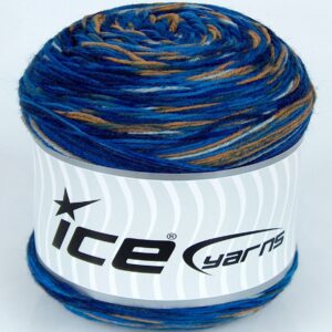 1x225gr Cakes Sock Blue Shades, Gold