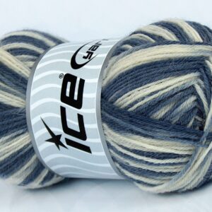 8x50gr SockenWolle Grey Shades, Cream