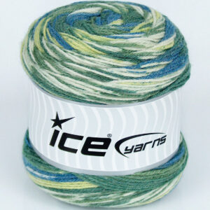 3x100gr Silk Bamboo Sock Green Shades, Blue