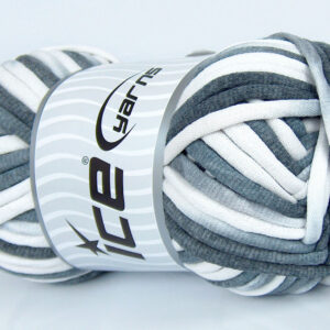 1x250gr Tube Cotton Jumbo Color Grey Shades, White